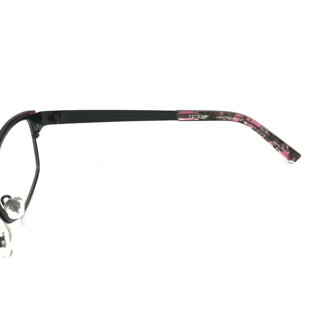J.F. Rey Eyeglasses Frames JF2572 0080 Matte Black Pink Cat Eye 53-18-138
